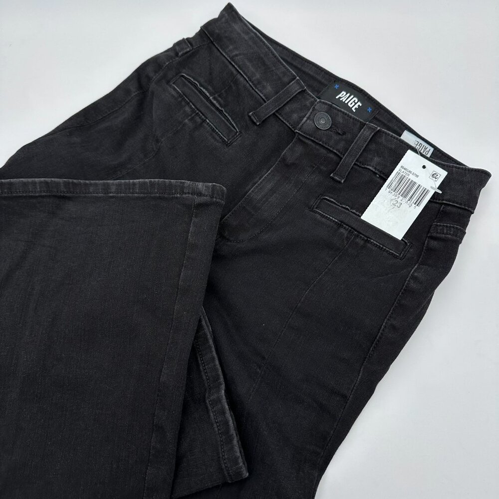 PAIGE Women's Laurel Canyon Stretch High Waist Flare Jean, Size 23, Slater Black